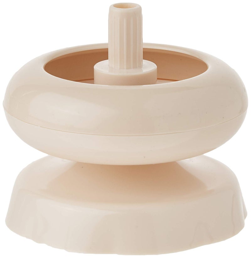 Beadalon Spin-N-Bead, Mini Size Bead Spinner Bowl Includes 1 Curved Big Eye Needle for Easy Bead Stringing and Jewelry Making, Natural - Image 1